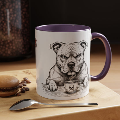 Grumpy Staffordshire Bull Terrier Coffee Club — Art Print / Mug