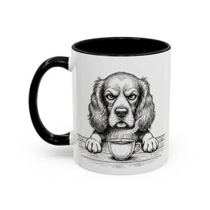 Grumpy Springer Spaniel Coffee Club — Art Print / Mug /