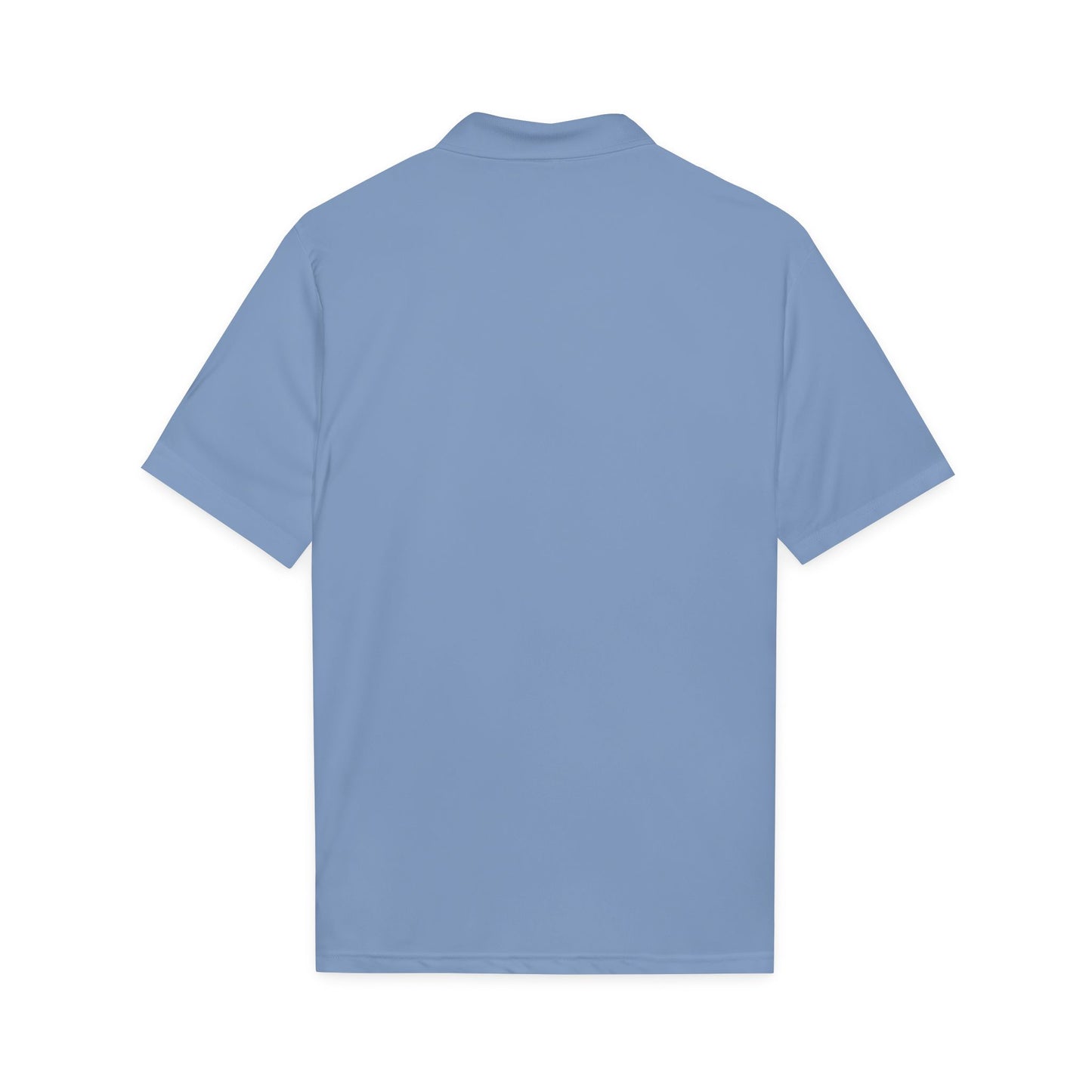 Embroidered Giraffe Polo Shirt — Lightweight White Performance Golf Polo