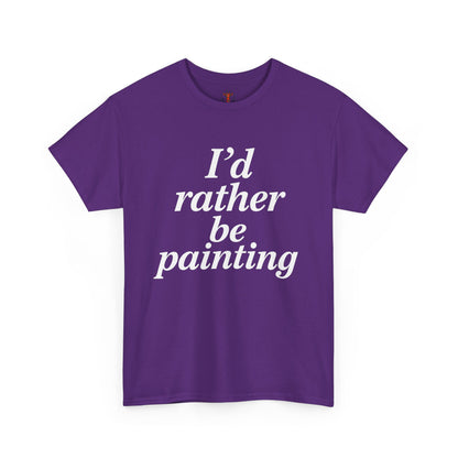 Art Lover's Unisex Heavy Cotton Tee - I'd Rather Be Painting, Gift for Artists, Creative Expression Shirt, Casual Wear, Art Enthusiast [...]