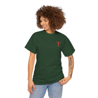 Britor classic logo Giraffe  Patch Tee — Small Chest Embroidered Giraffe Graphic T-Shirt