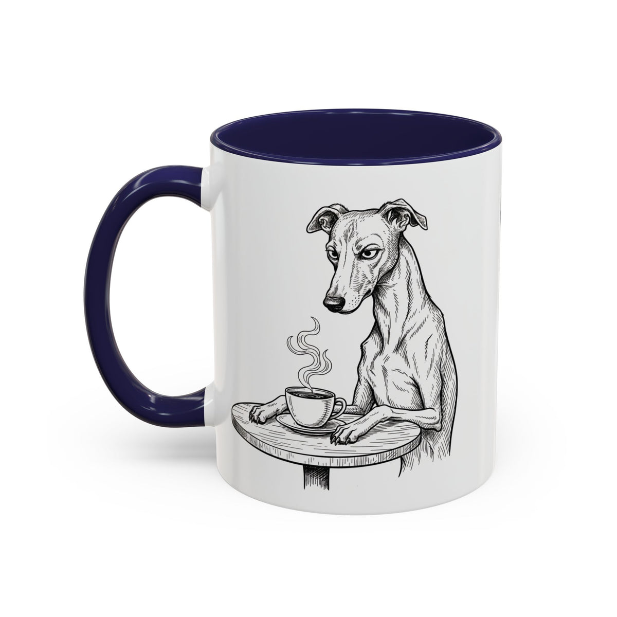 Grumpy Whippet Coffee Club — Art Print / Mug