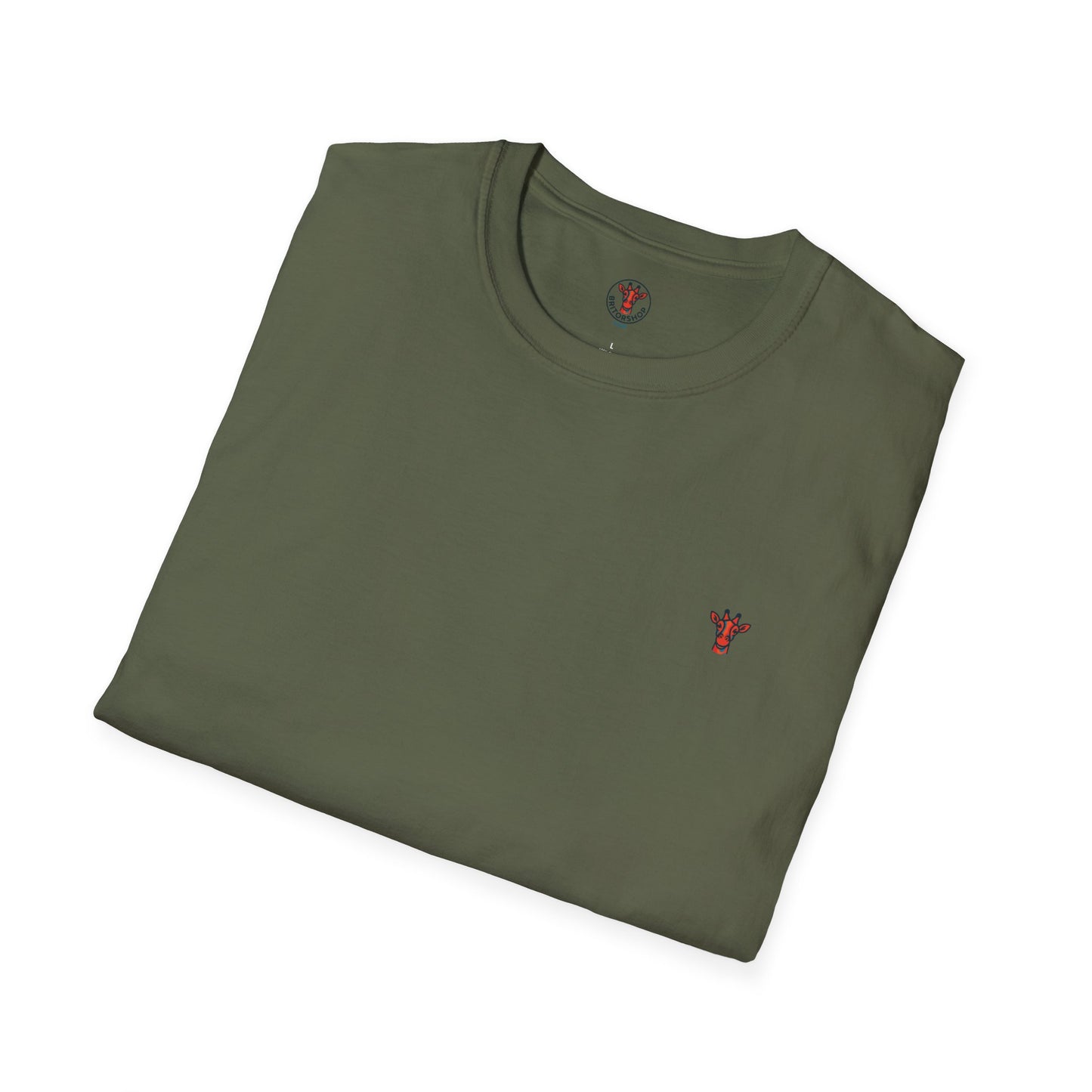 Minimal Crown Chest-Embroidered T-Shirt