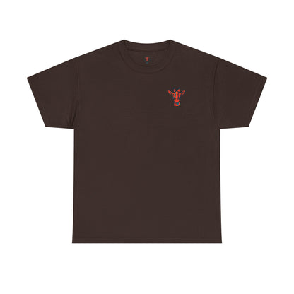 Britor classic logo Giraffe  Patch Tee — Small Chest Embroidered Giraffe Graphic T-Shirt