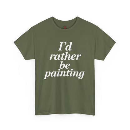 Art Lover's Unisex Heavy Cotton Tee - I'd Rather Be Painting, Gift for Artists, Creative Expression Shirt, Casual Wear, Art Enthusiast [...]
