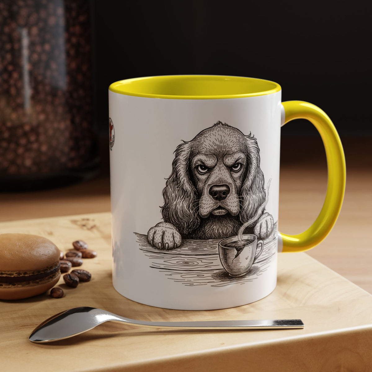 Grumpy Cocker Spaniel Coffee Club — Art Print / Mug