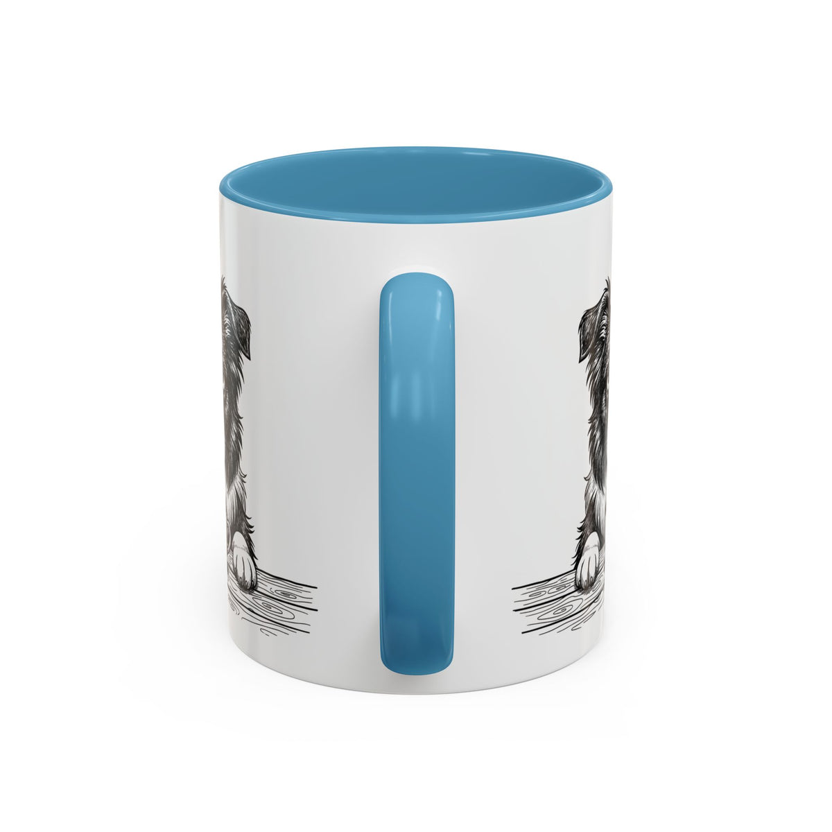 Grumpy Border Collie Coffee Club — Art Print / Mug