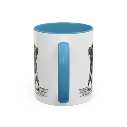 Grumpy Border Collie Coffee Club — Art Print / Mug