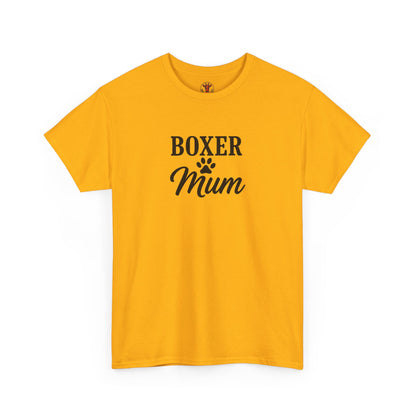 Boxer Mum Unisex Heavy Cotton Tee | Dog Lover Gift, Pet Owner Apparel, Funny Dog Mom Shirt, Birthday Gift for Boxer Owners