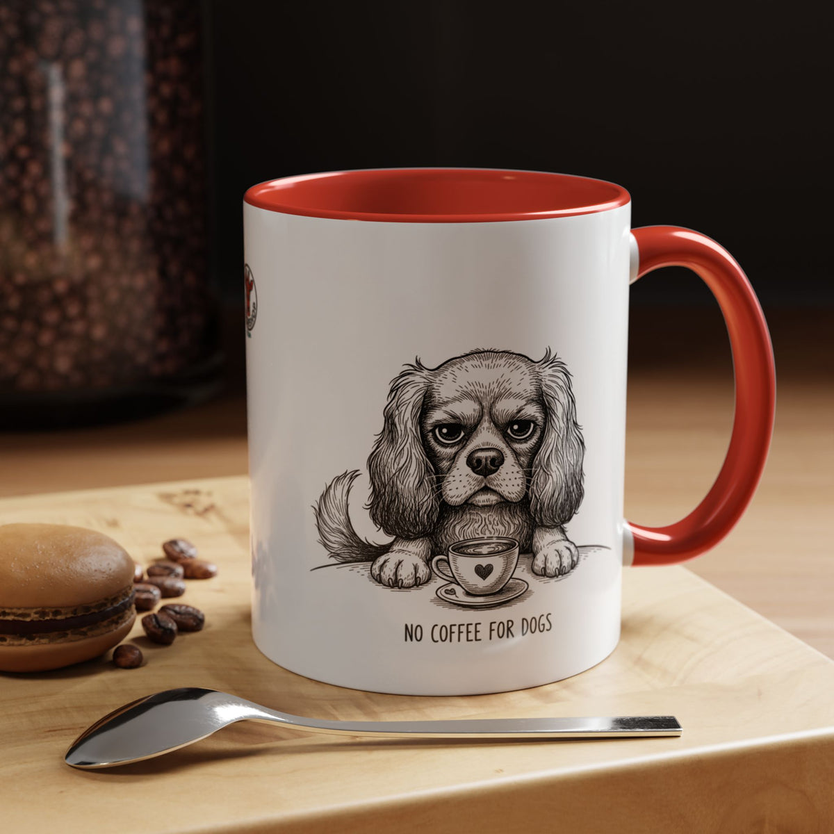 Grumpy Cavalier King Charles Spaniel Coffee Club — Art Print / Mug /