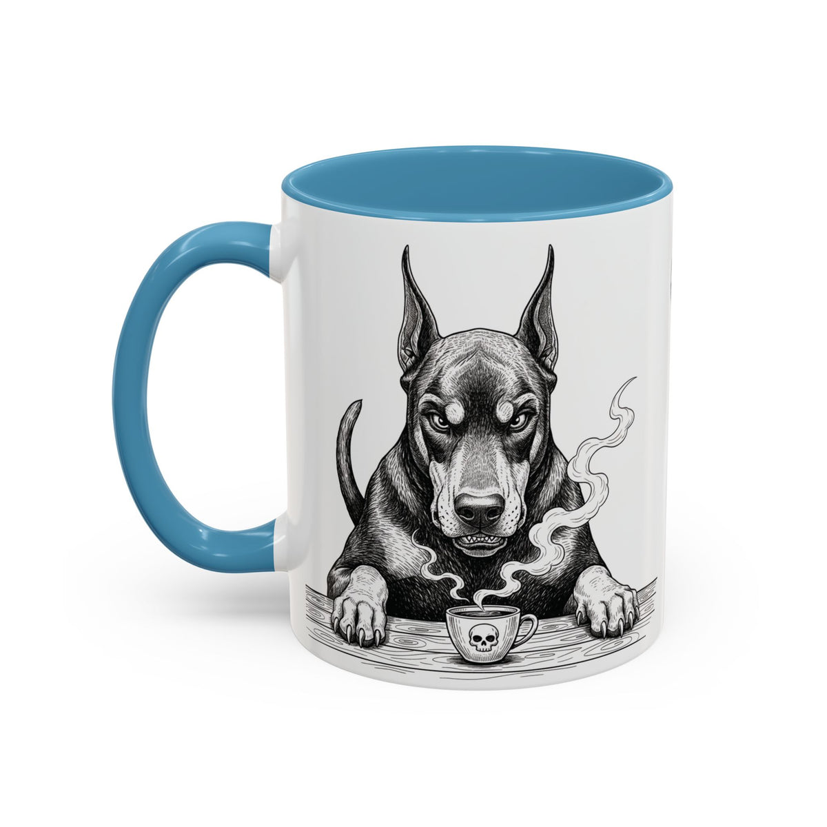 Grumpy Doberman Coffee Club — Art Print / Mug