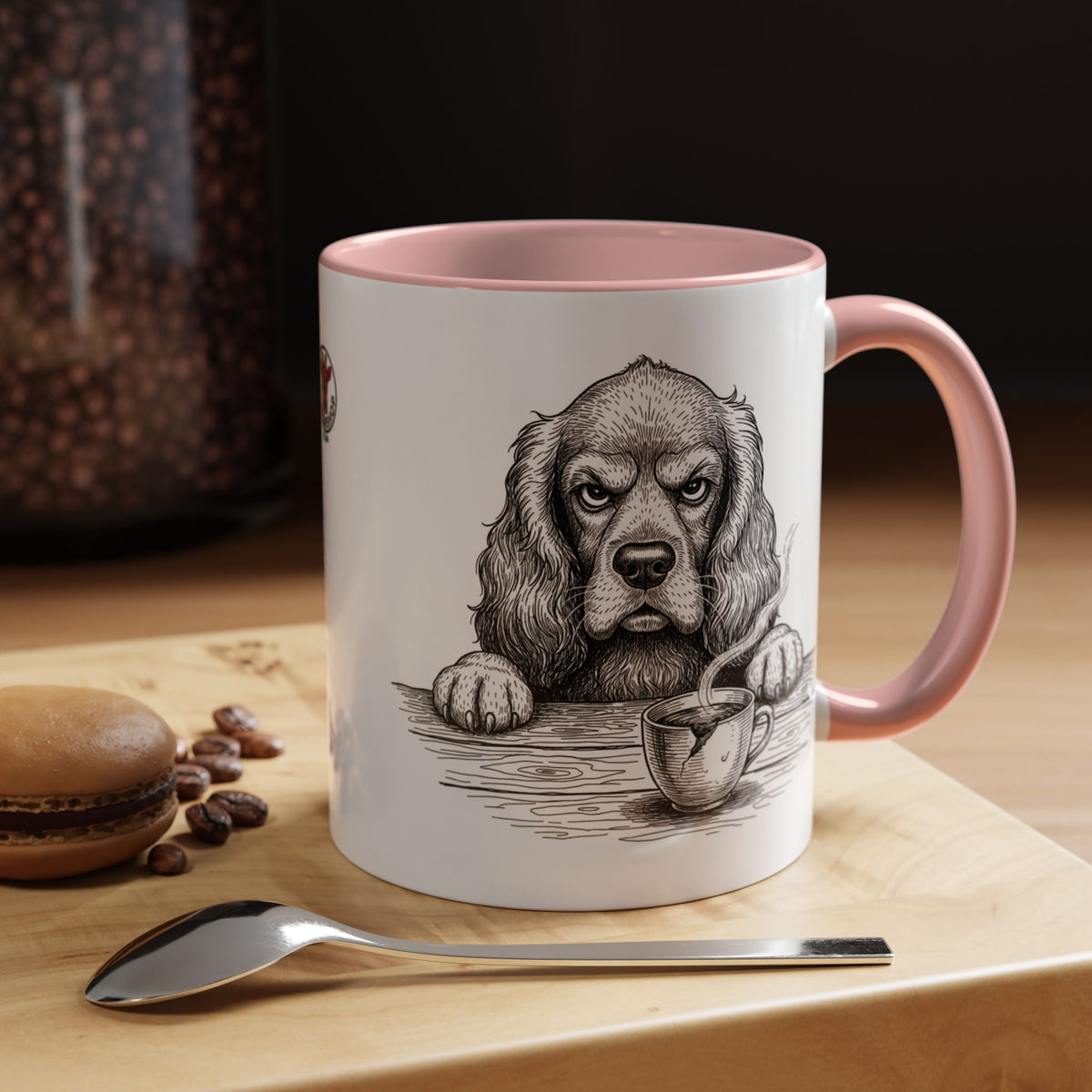 Grumpy Cocker Spaniel Coffee Club — Art Print / Mug
