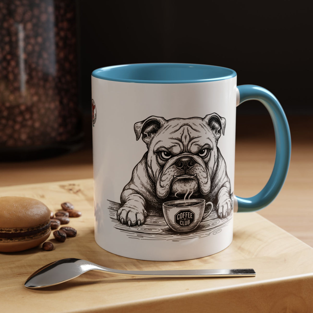 Grumpy Bulldog Coffee Club — Art Print / Mug /