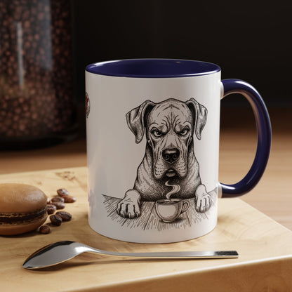 Grumpy Great Dane Coffee Club — Art Print / Mug