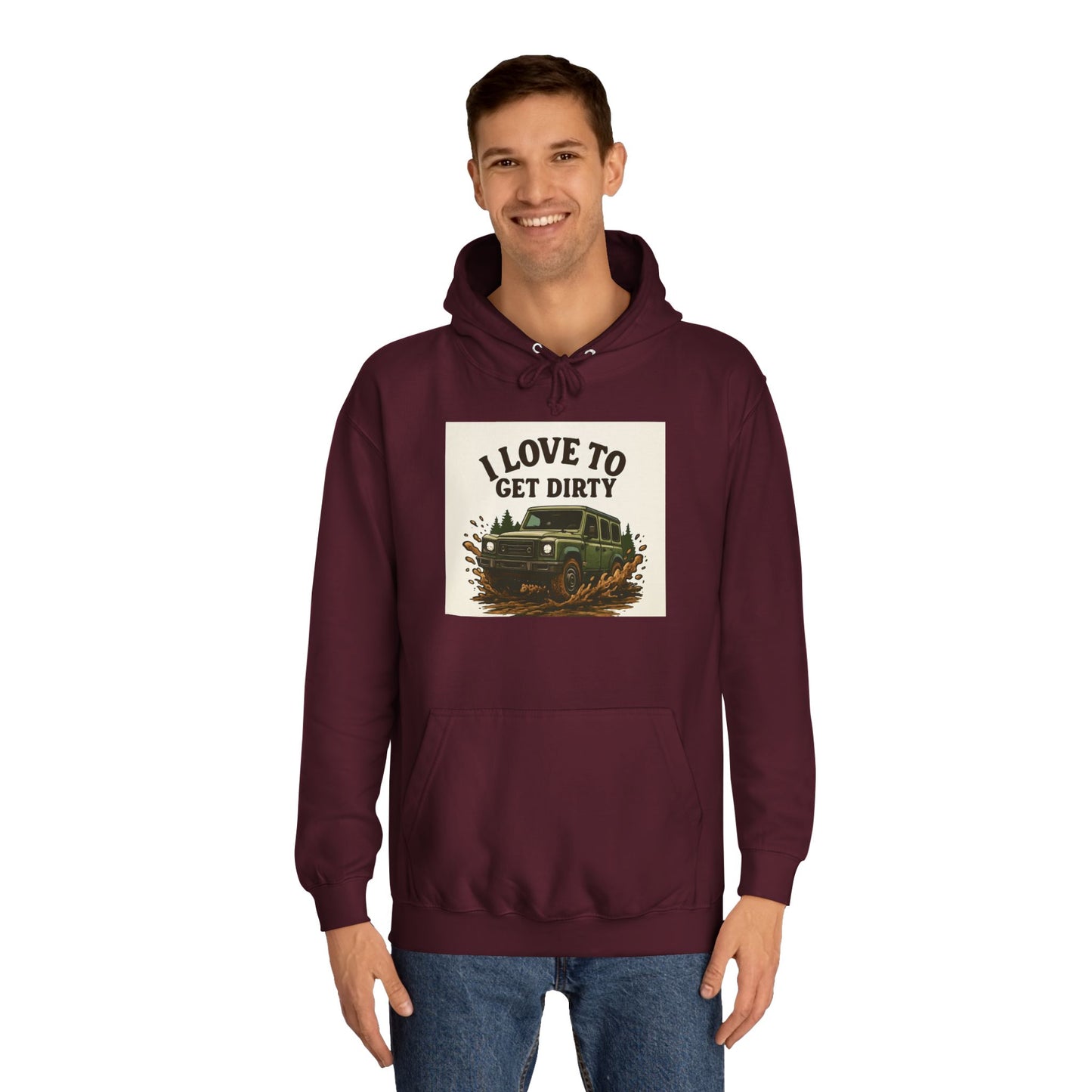 Adventure Unisex College Hoodie - Love to get dirty, outdoors, off-road