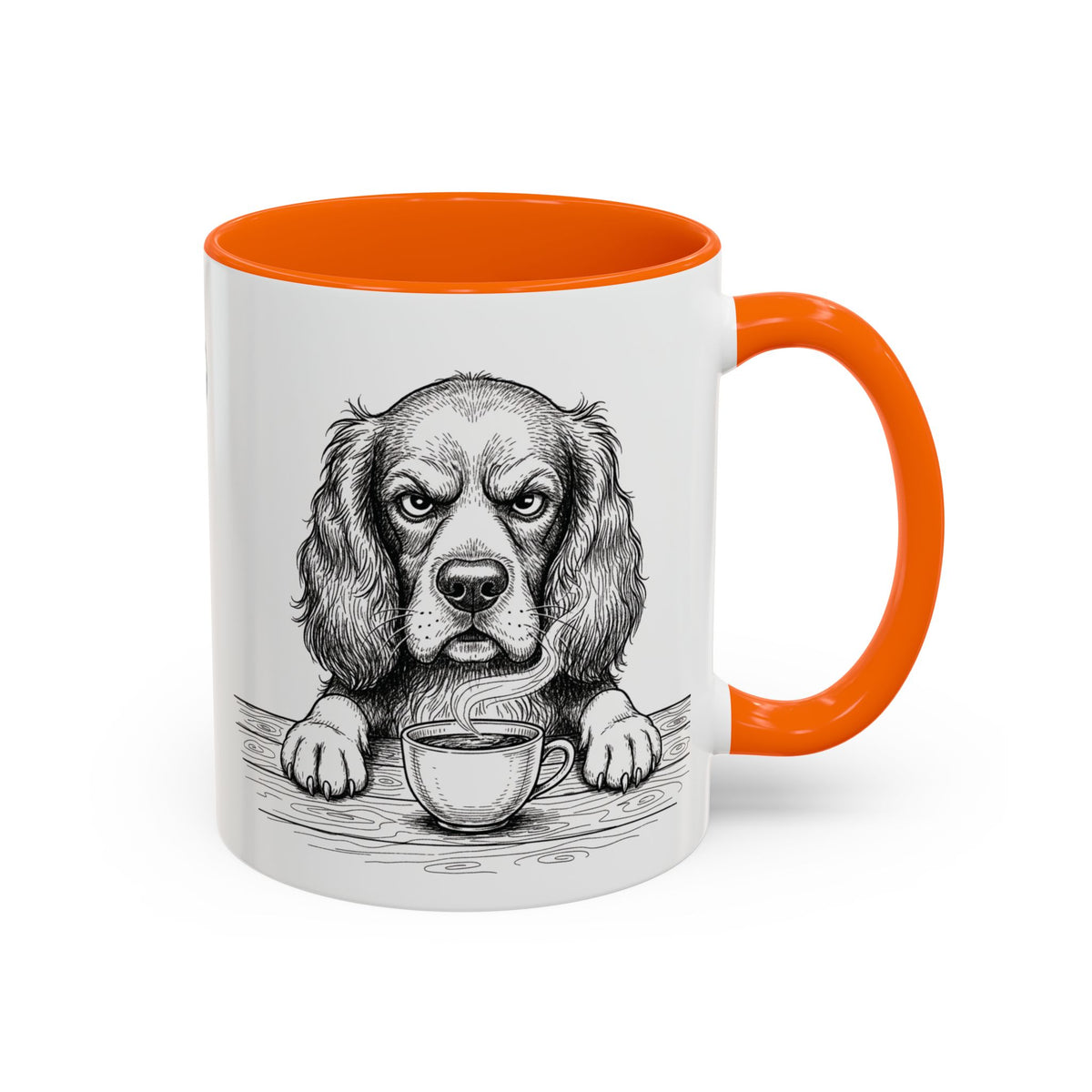 Grumpy Springer Spaniel Coffee Club — Art Print / Mug /