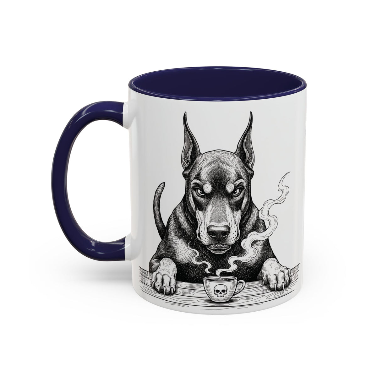 Grumpy Doberman Coffee Club — Art Print / Mug