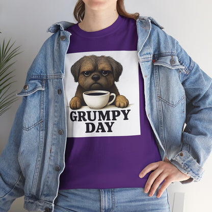 Shorkie Grumpy Dog Unisex Heavy Cotton Tee, Funny Pet Lover Shirt, Gift for Dog Owners, Humor T-Shirt, Cute Casual Wear