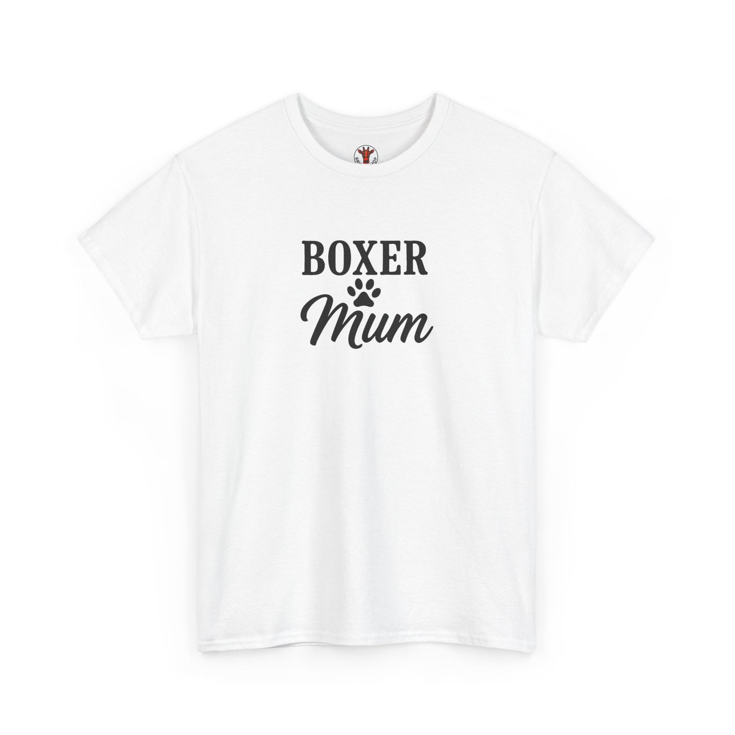 Boxer Mum Unisex Heavy Cotton Tee | Dog Lover Gift, Pet Owner Apparel, Funny Dog Mom Shirt, Birthday Gift for Boxer Owners