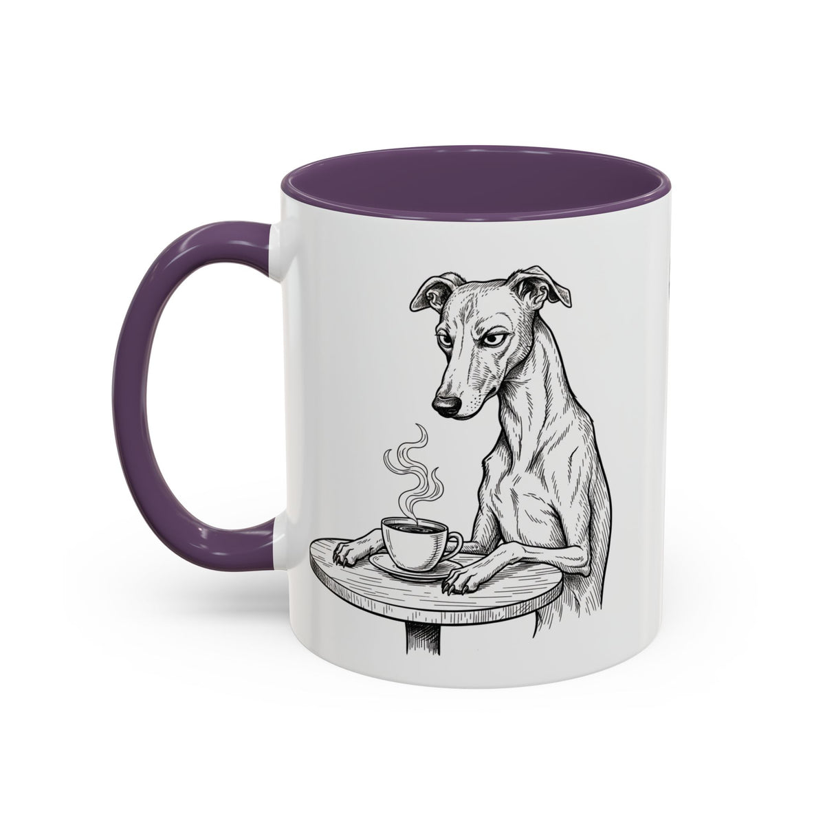 Grumpy Whippet Coffee Club — Art Print / Mug