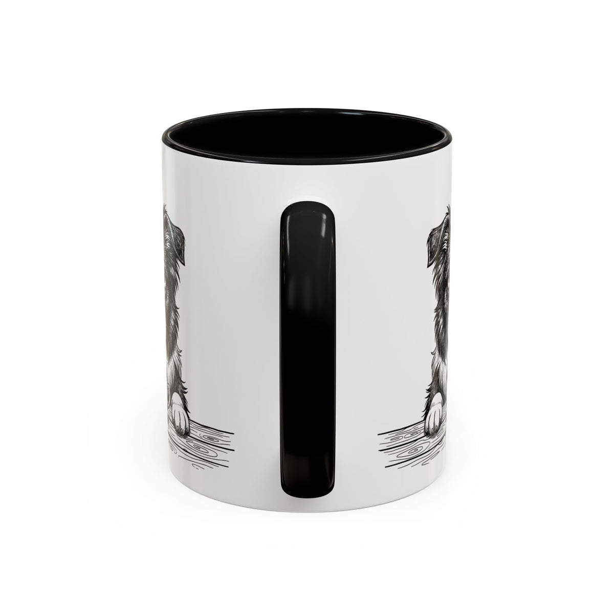 Grumpy Border Collie Coffee Club — Art Print / Mug
