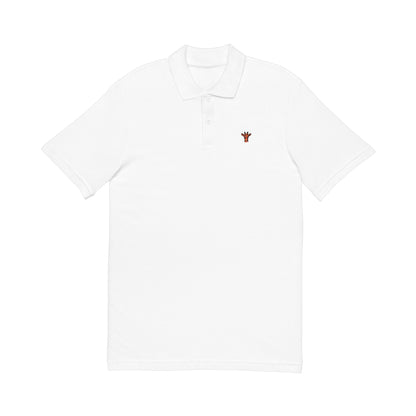 Embroidered Giraffe Logo Polo Shirt - Classic White Pique Polo
