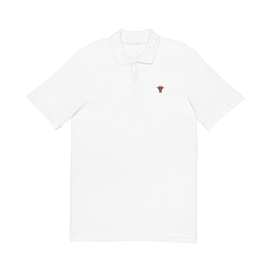 Embroidered Giraffe Logo Polo Shirt - Classic White Pique Polo