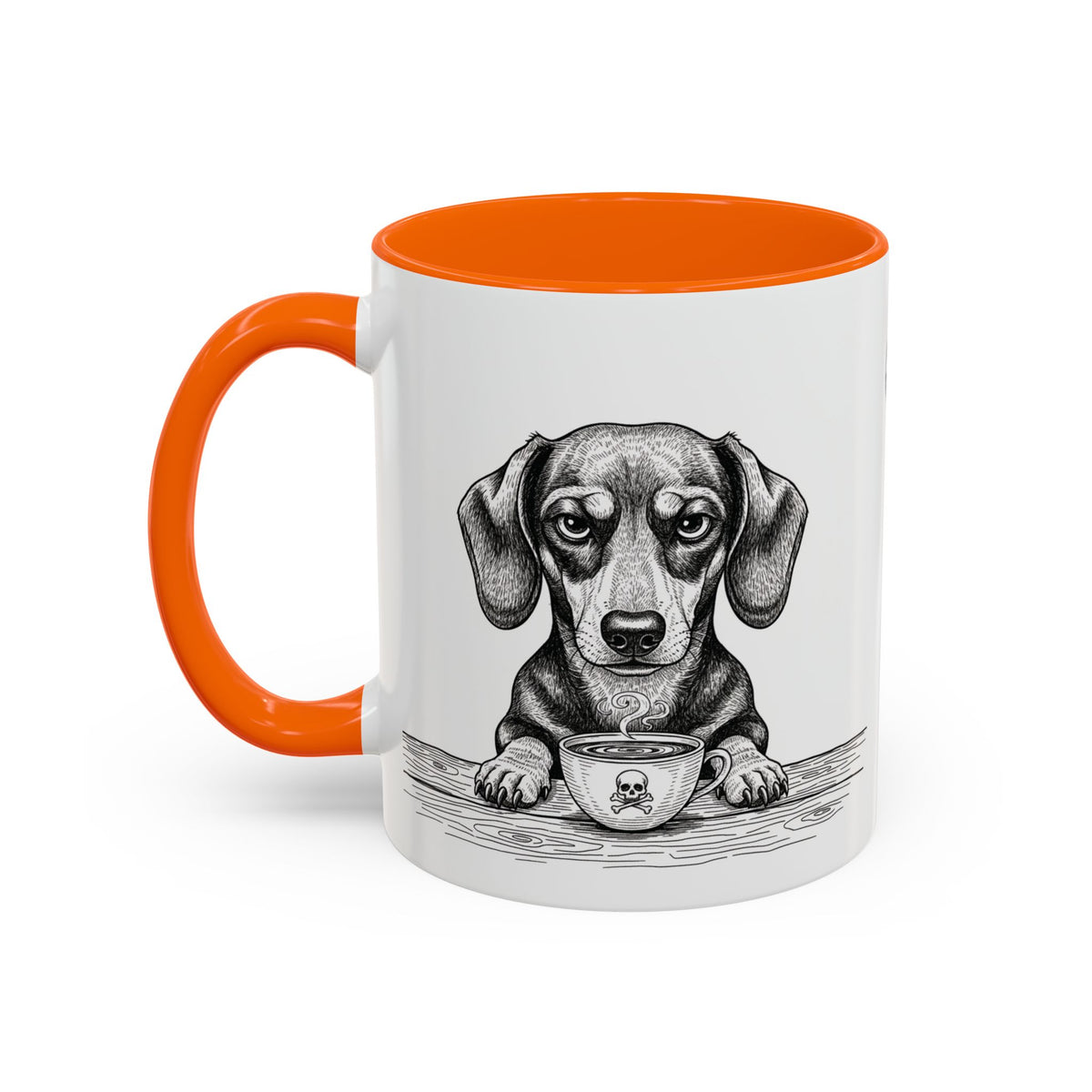 Grumpy Dachshund Coffee Club — Art Print / Mug
