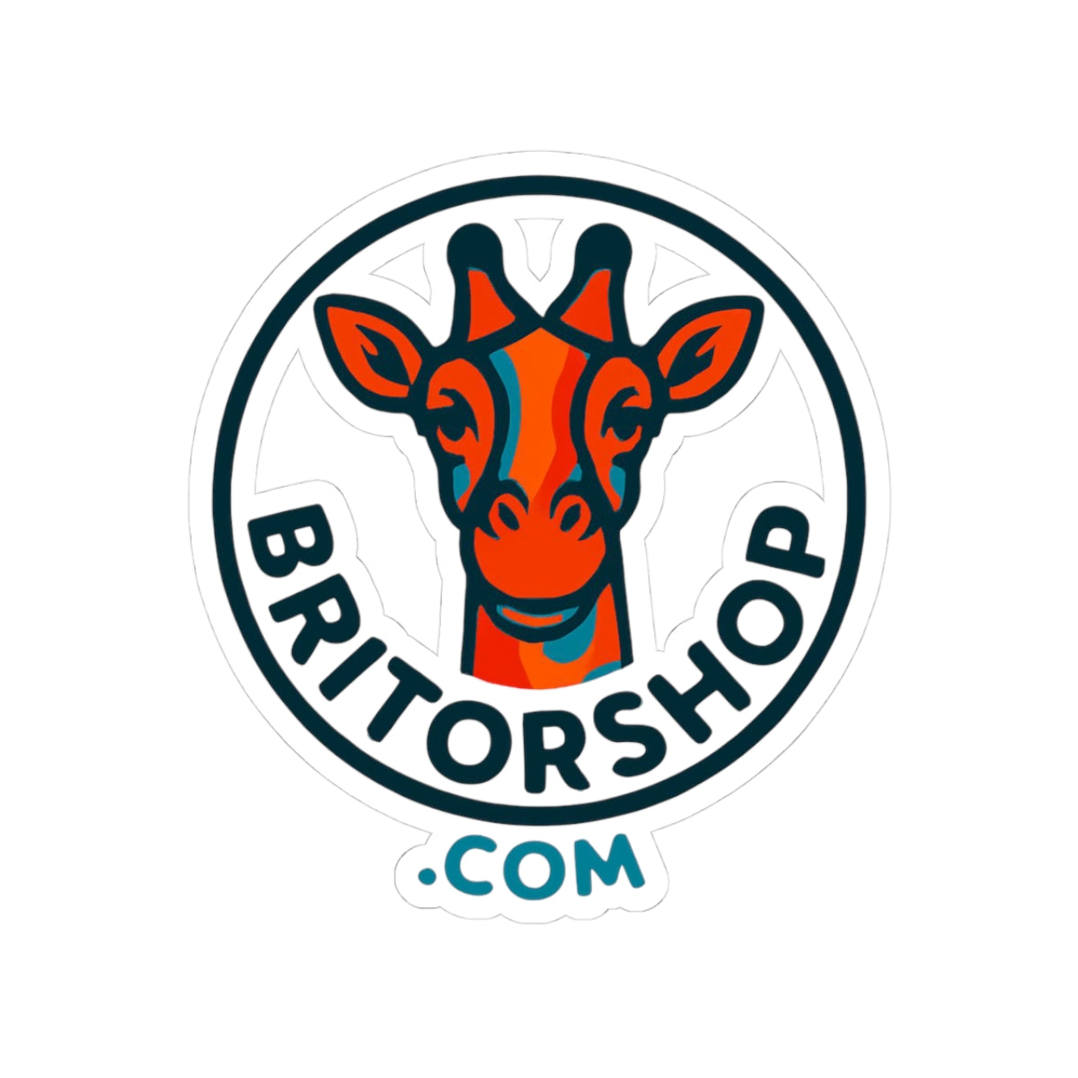 Giraffe Kiss-Cut Stickers - Britorshop Logo