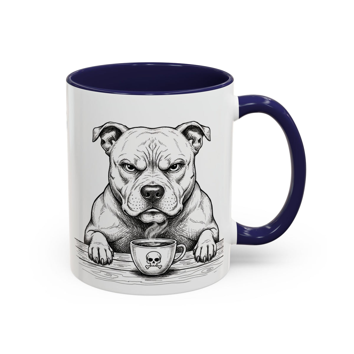 Grumpy Staffordshire Bull Terrier Coffee Club — Art Print / Mug