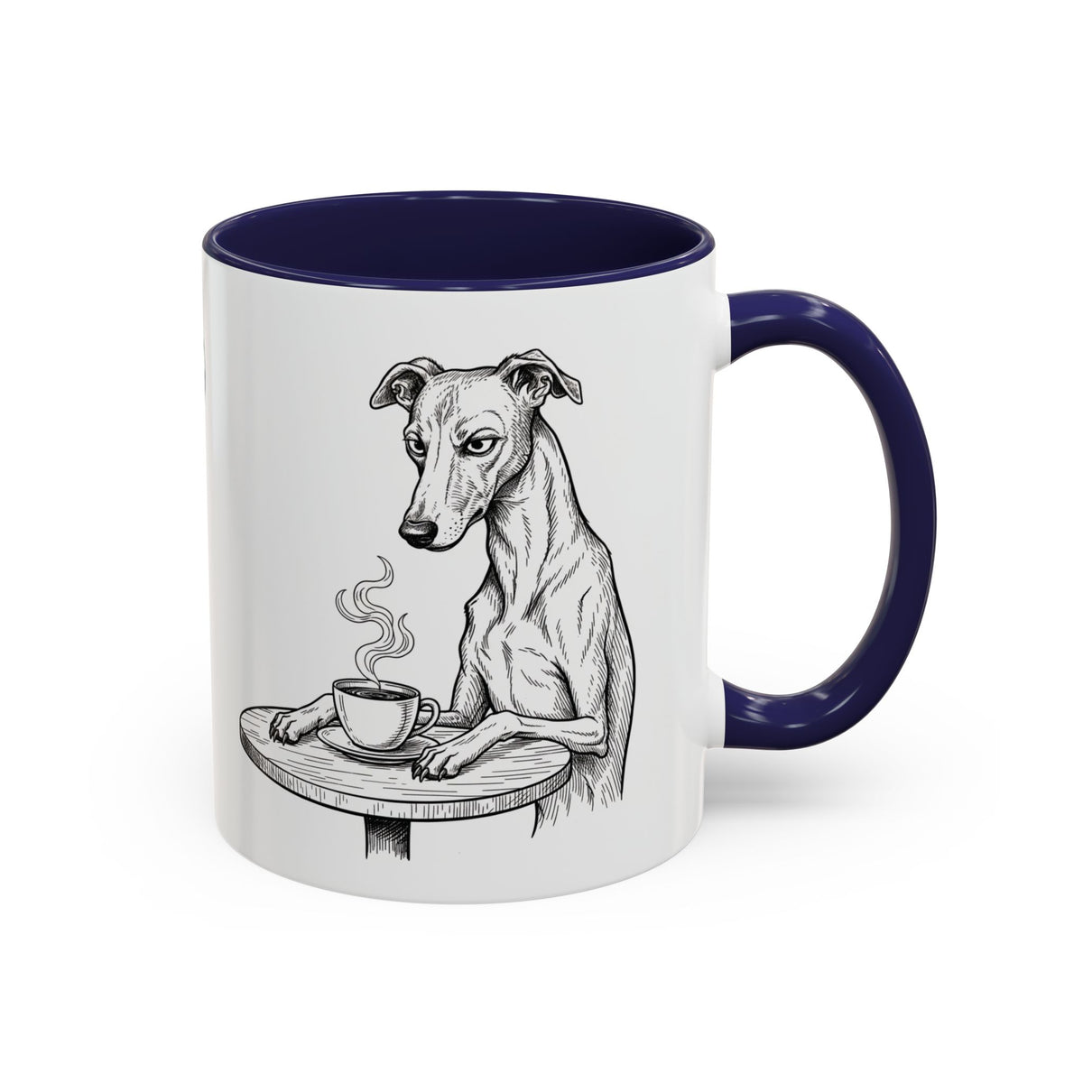 Grumpy Whippet Coffee Club — Art Print / Mug