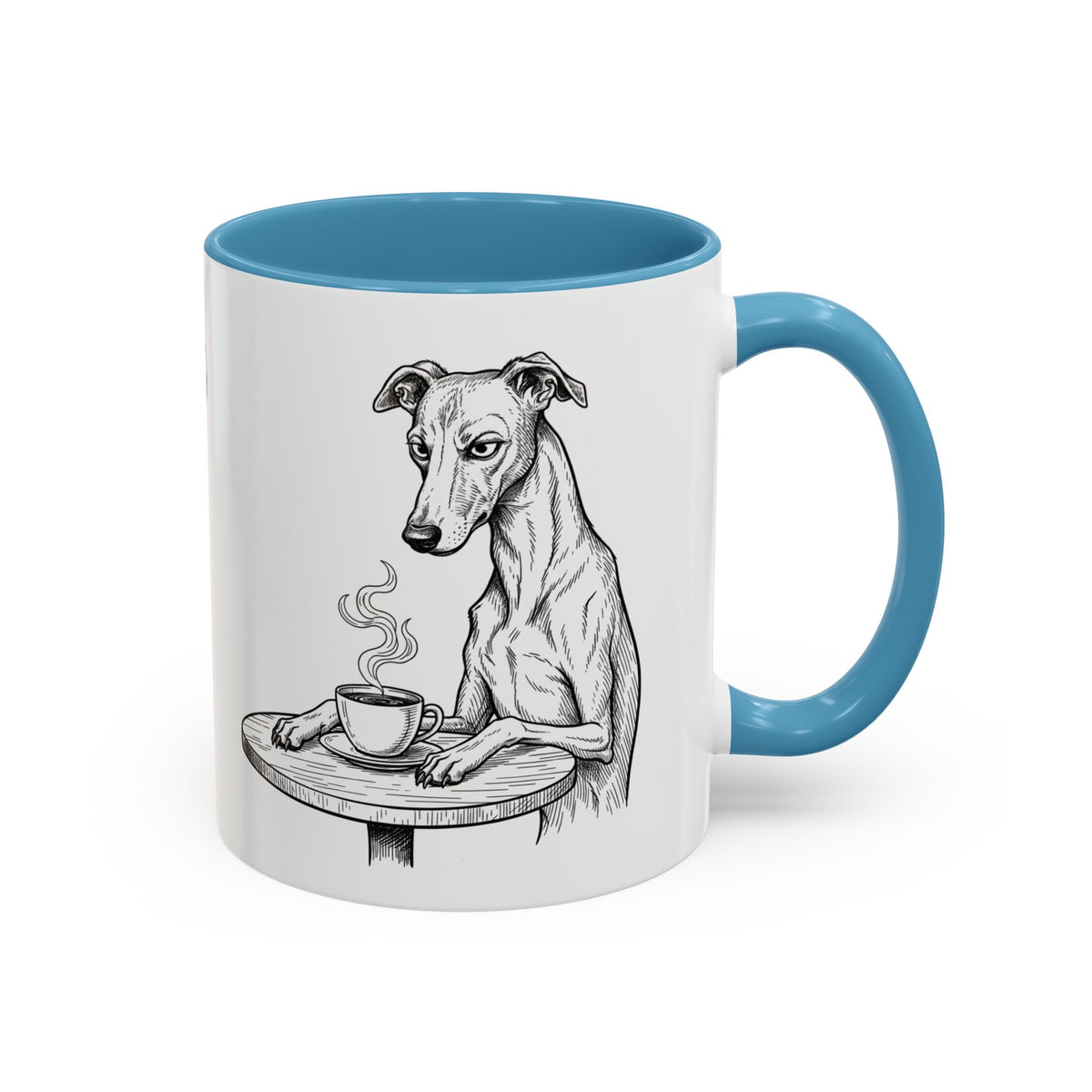 Grumpy Whippet Coffee Club — Art Print / Mug