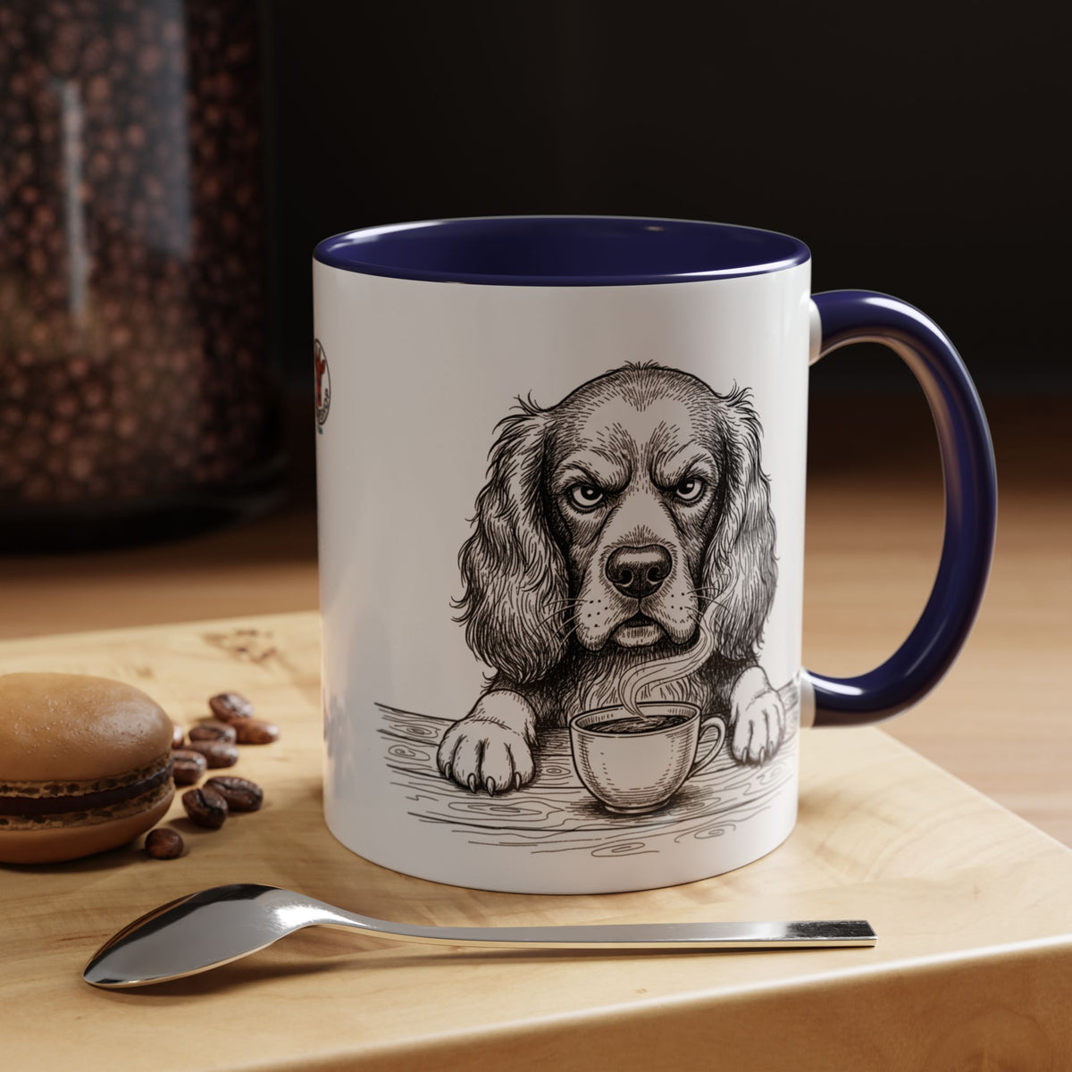 Grumpy Springer Spaniel Coffee Club — Art Print / Mug /
