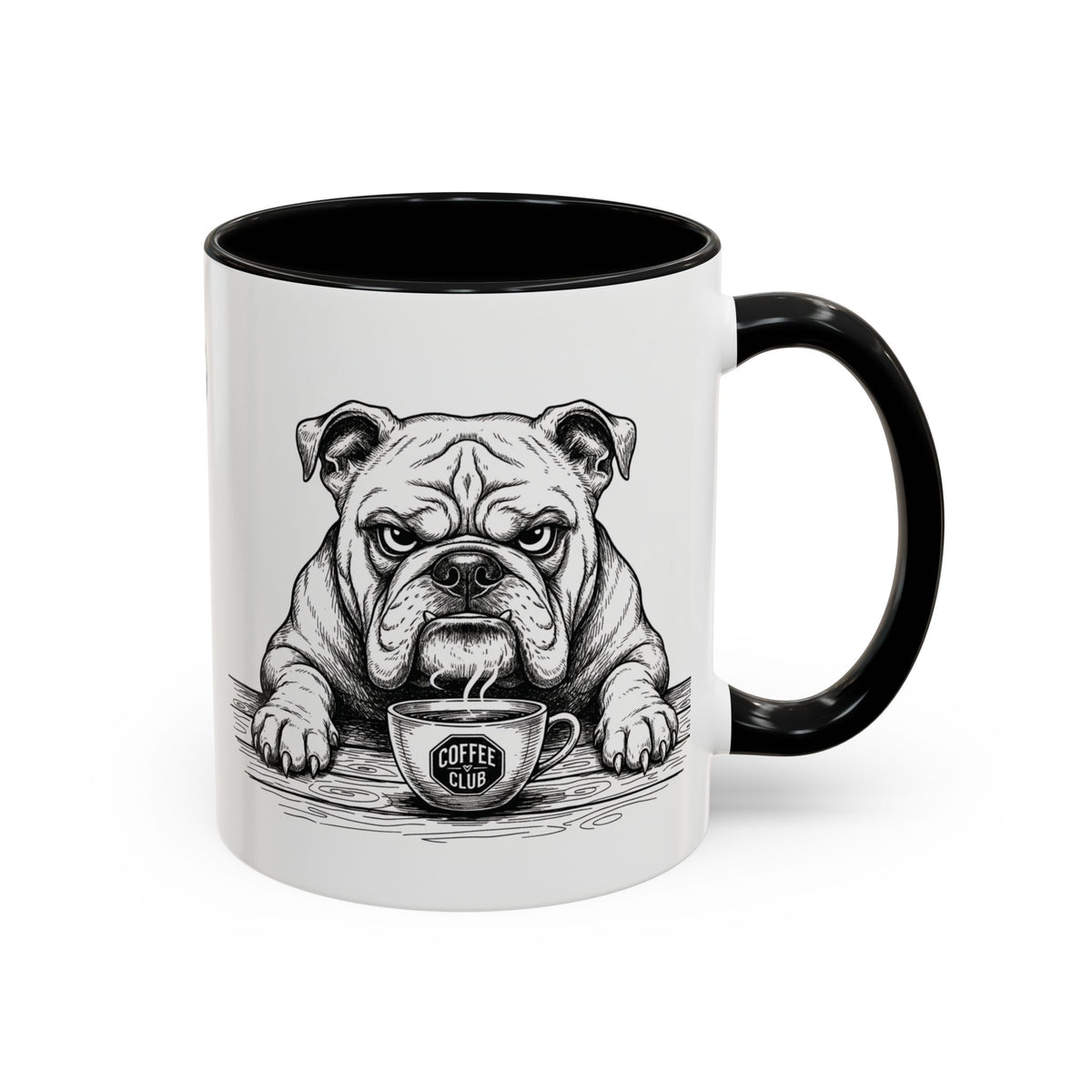 Grumpy Bulldog Coffee Club — Art Print / Mug /