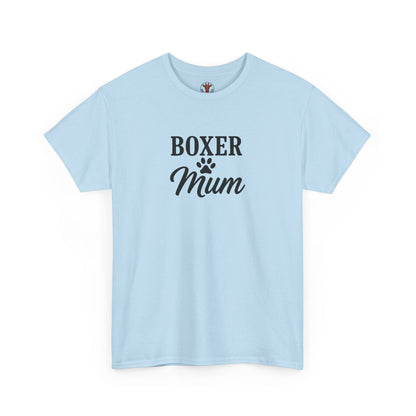 Boxer Mum Unisex Heavy Cotton Tee | Dog Lover Gift, Pet Owner Apparel, Funny Dog Mom Shirt, Birthday Gift for Boxer Owners