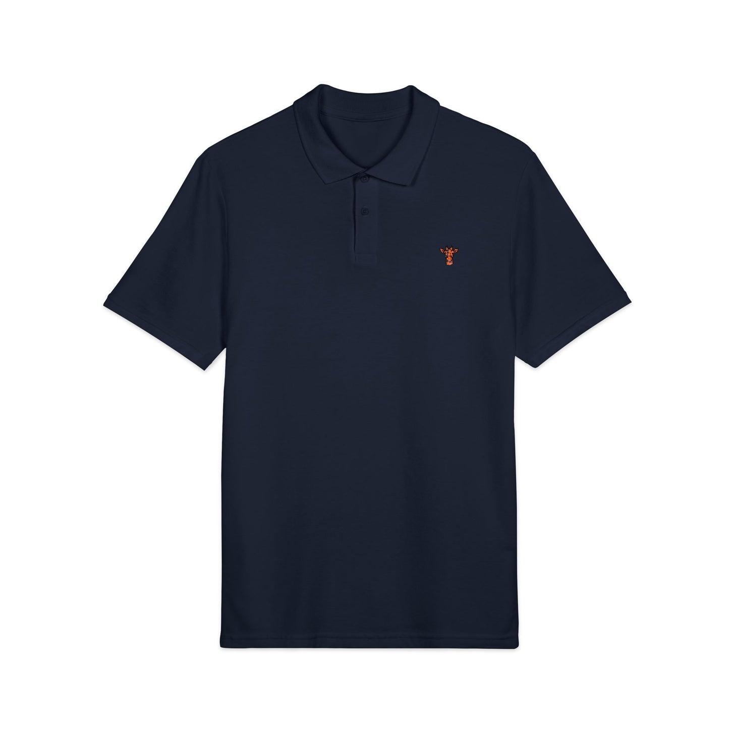 Embroidered Giraffe Logo Polo Shirt - Classic White Pique Polo
