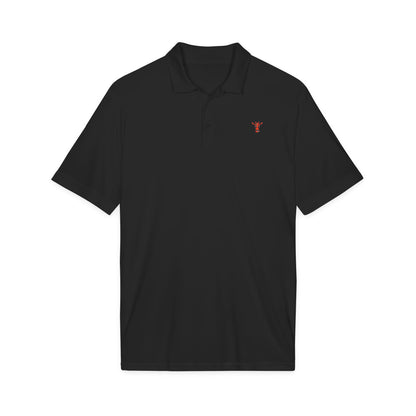 Embroidered Giraffe Polo Shirt — Lightweight White Performance Golf Polo