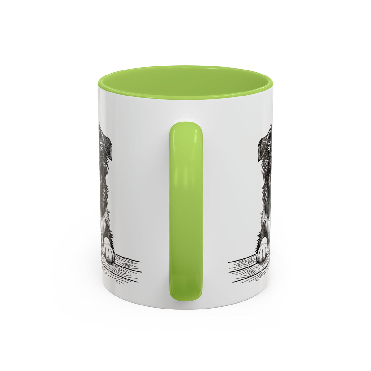 Grumpy Border Collie Coffee Club — Art Print / Mug