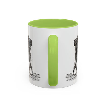 Grumpy Border Collie Coffee Club — Art Print / Mug