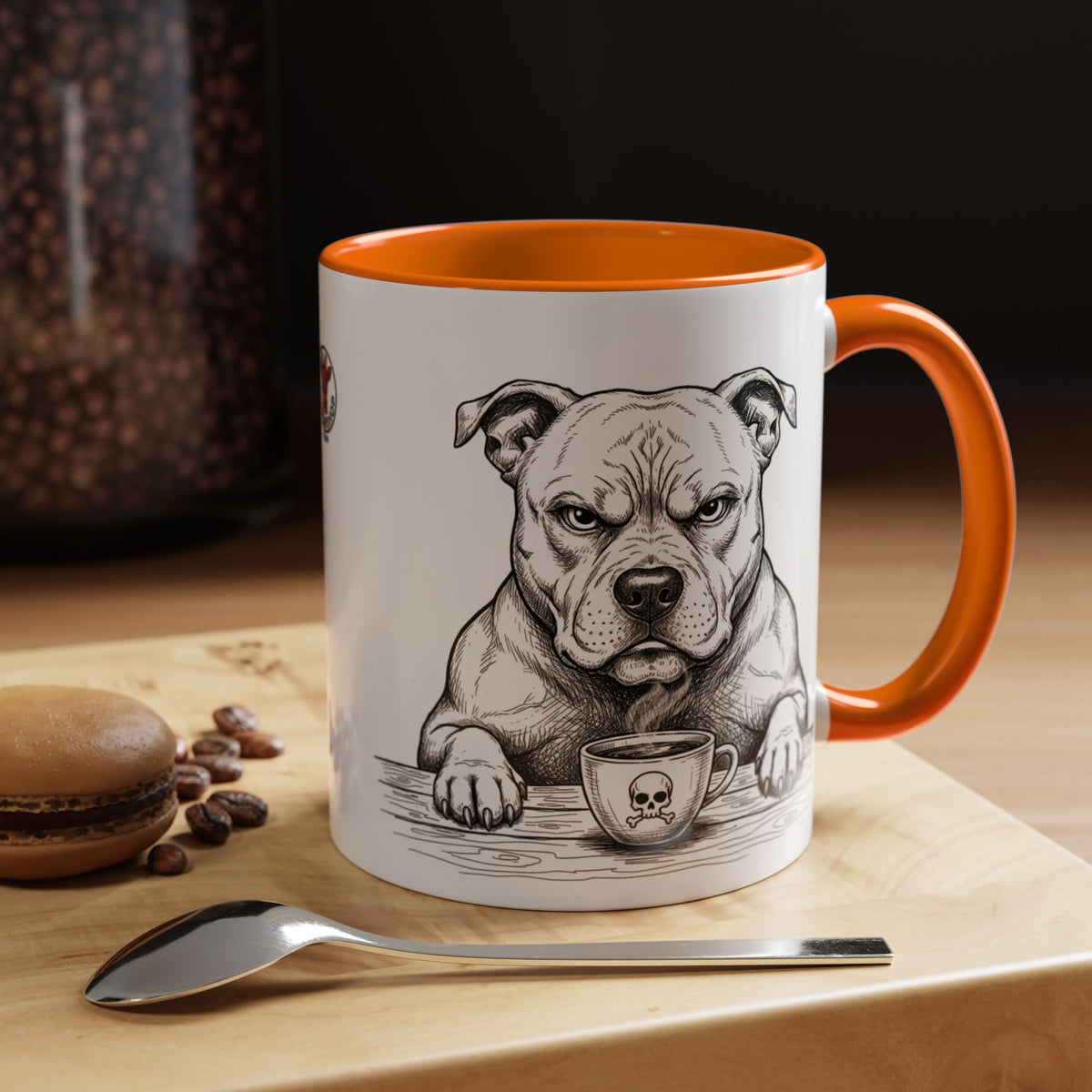 Grumpy Staffordshire Bull Terrier Coffee Club — Art Print / Mug