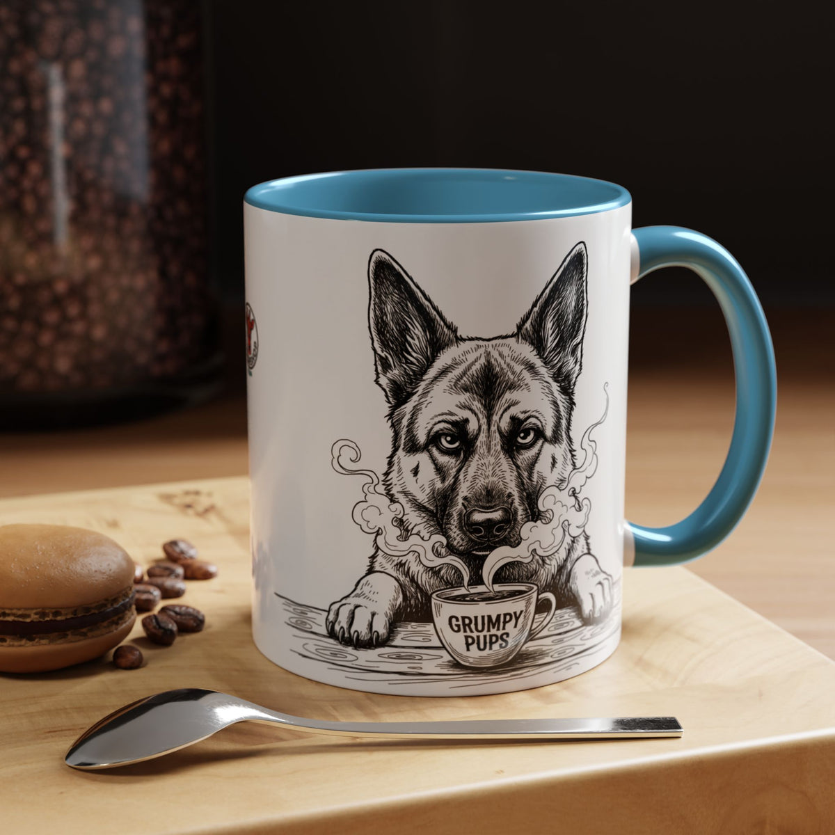 German Shepherd Mug —    Grumpy German Shepherd Coffee Club — Art Print / Mug /
