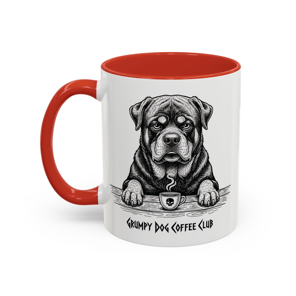  Grumpy Rottweiler Coffee Club — Art Print / Mug