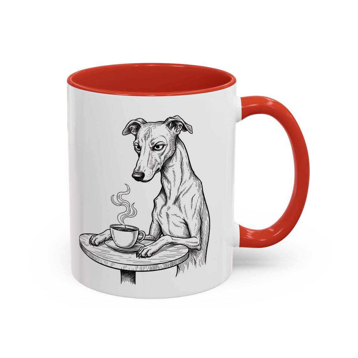 Grumpy Whippet Coffee Club — Art Print / Mug