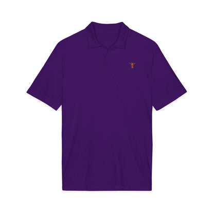 Embroidered Giraffe Polo Shirt — Lightweight White Performance Golf Polo