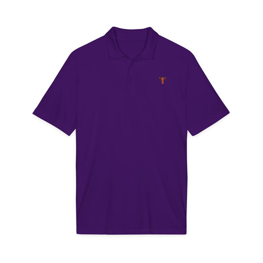 Embroidered Giraffe Polo Shirt — Lightweight White Performance Golf Polo