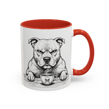 Grumpy Staffordshire Bull Terrier Coffee Club — Art Print / Mug