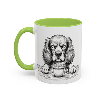 Grumpy Springer Spaniel Coffee Club — Art Print / Mug /