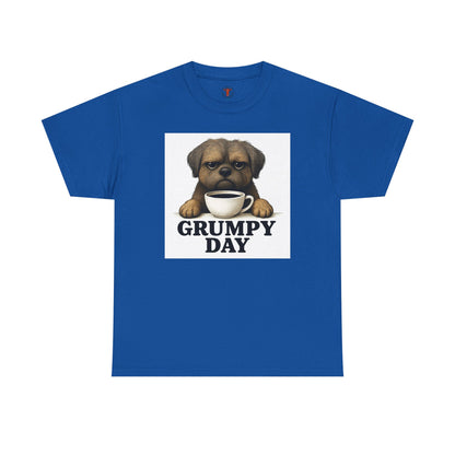 Shorkie Grumpy Dog Unisex Heavy Cotton Tee, Funny Pet Lover Shirt, Gift for Dog Owners, Humor T-Shirt, Cute Casual Wear