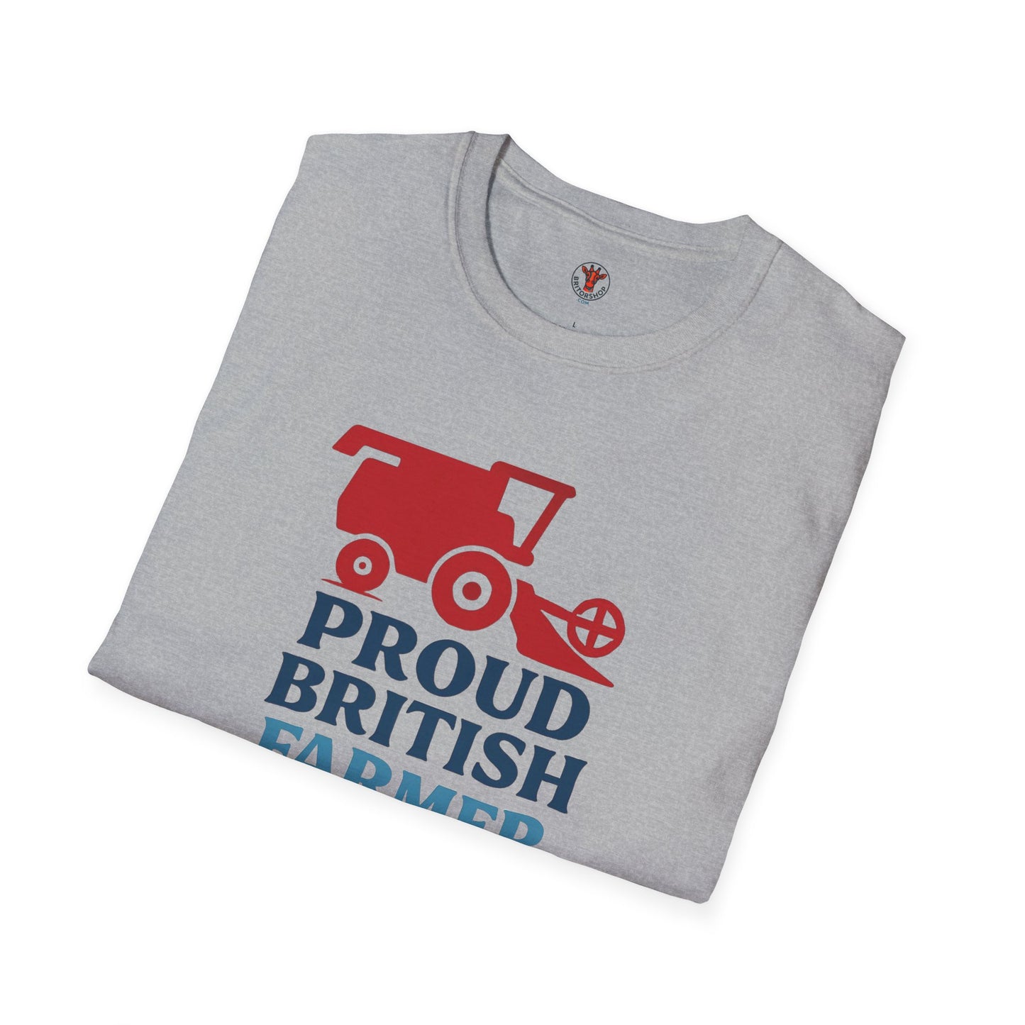 Farmer T-Shirt - Proud British Farmer, Combine Harvester Design