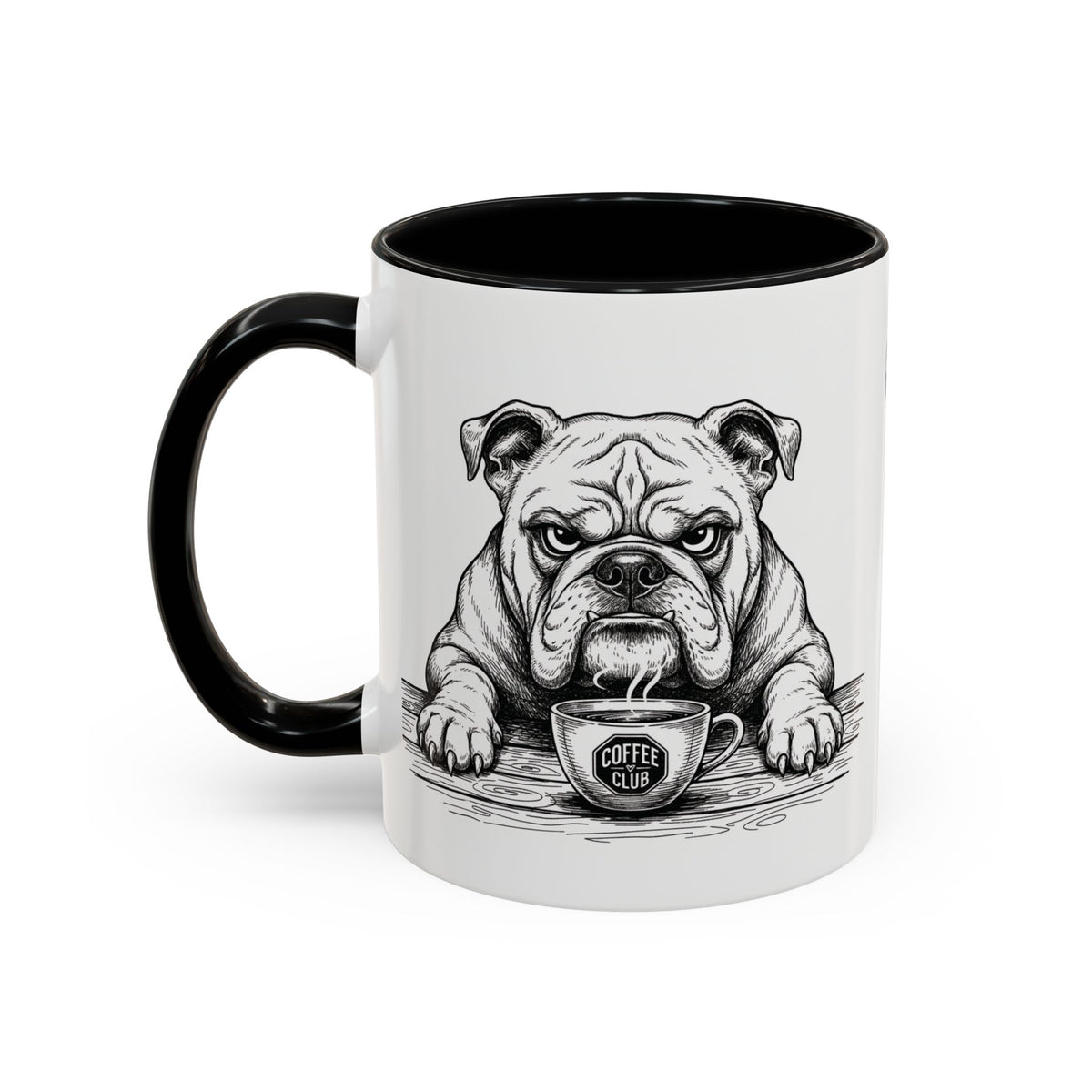 Grumpy Bulldog Coffee Club — Art Print / Mug /